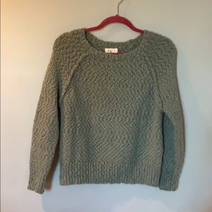 Sage green pop worm sweater